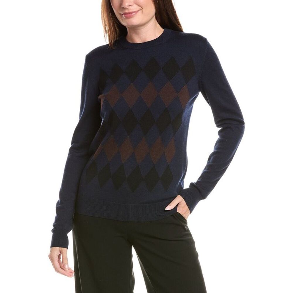 Proenza Schouler Womens  Vivian Wool & Silk-Blend Sweater, Blue
